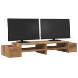Vidaxl Monitor Stand Speicherplatz 100x27x15 cm Holzhandwerker -Eiche - afbeelding 3