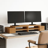 Vidaxl Monitor Stand Speicherplatz 100x27x15 cm Holzhandwerker -Eiche - afbeelding 1