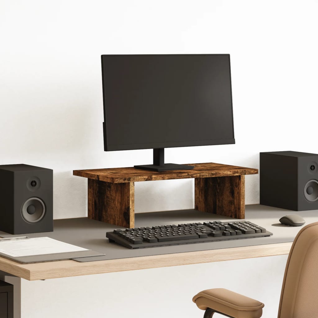 Vidaxl Monitor steht 50x27x15 cm propertiertes Holzgeräuchchen -Eichefarbe