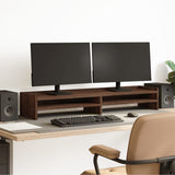 Vidaxl Monitor Standard 100x24x16 cm verarbeiteter Holzbraune -Eichefarbe - afbeelding 1