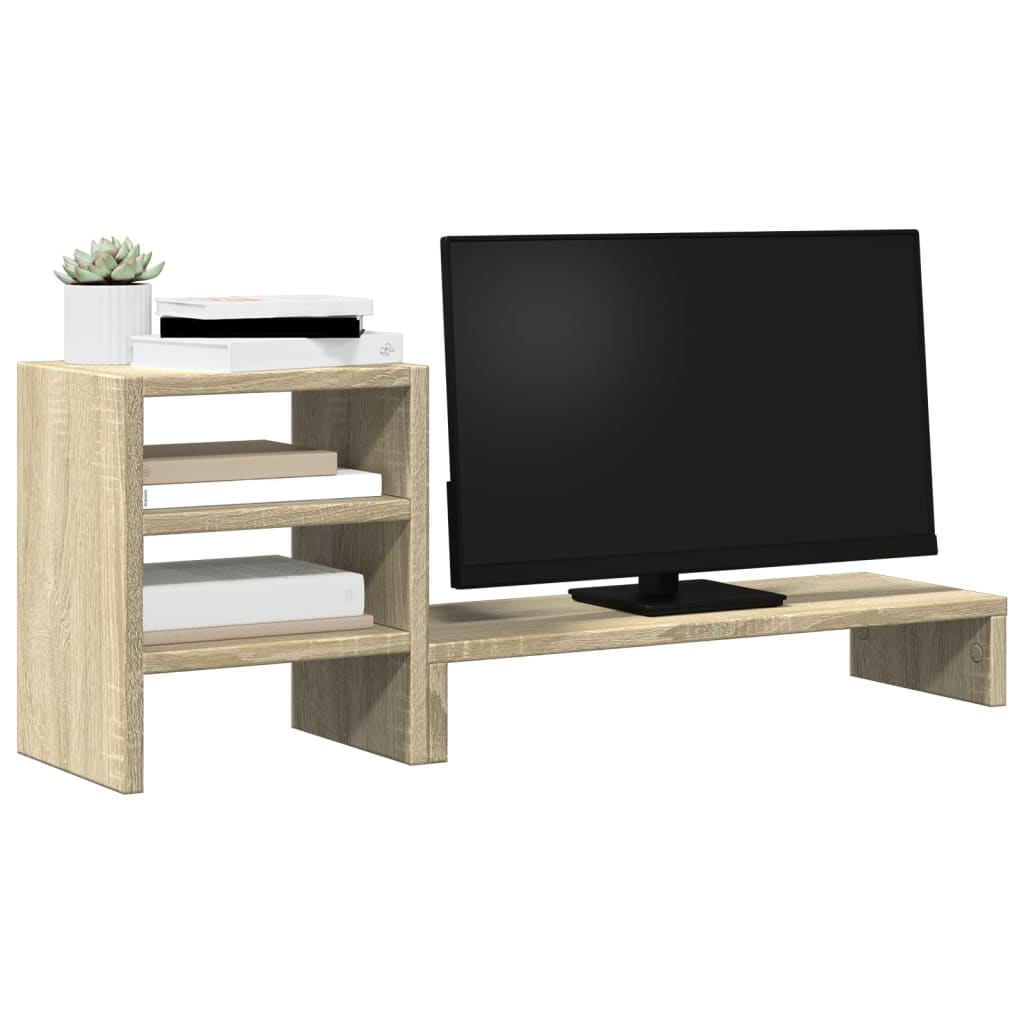 Vidaxl Monitor-Stand mit Schreibtisch-Organizer verarbeitete Holz Sonoma Oak
