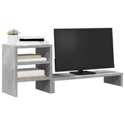 Vidaxl Monitor-Stand mit Schreibtischorganisator bearbeitete Holzbetongrijs - afbeelding 3
