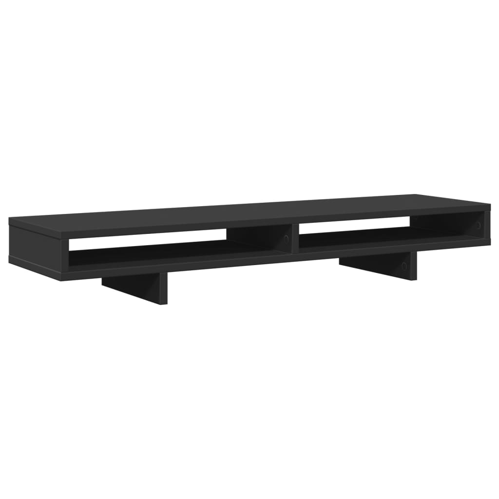 VIDAXL Monitor Standard 100x27x15 cm verarbeitetes Holz schwarz schwarz