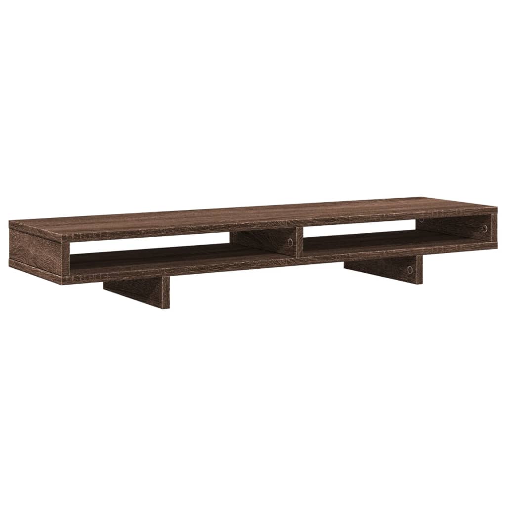 Vidaxxl-Monitorständer 100 x 27 x 15 cm, Holzwerkstoff, braune Eiche