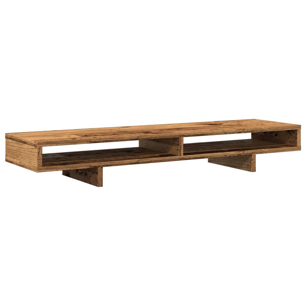 Vidaxxl Monitorständer 100x27x15 cm verarbeitetes Holz, altholzfarben