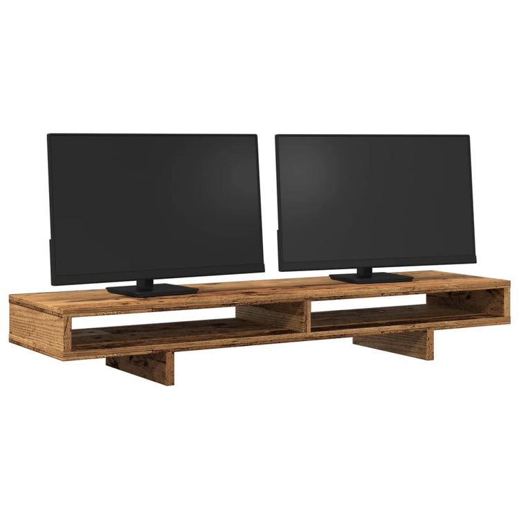 Vidaxxl Monitorständer 100x27x15 cm verarbeitetes Holz, altholzfarben
