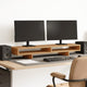 VidaXL-Monitorständer 100 x 27 x 15 cm, handgefertigtes Holz, handgefertigte Eiche
