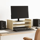Vidaxl Monitor Stand 50x27x20 cm verarbeitetes Holz Sonoma Eiche -Colored - afbeelding 1