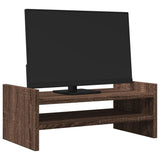 Vidaxl Monitor Standard 50x27x20 cm verarbeiteter Holzbraune -Eiche gefärbt - afbeelding 3