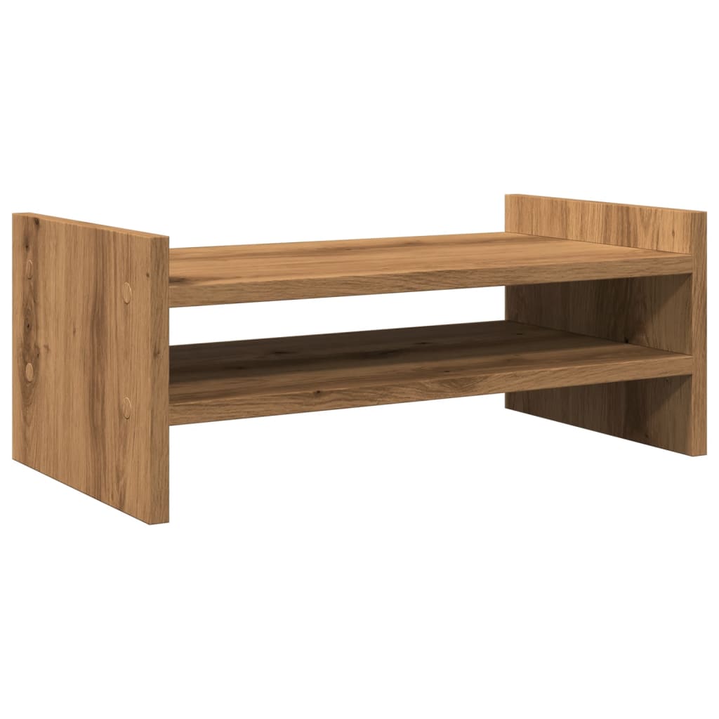 Vidaxl Monitor Standard 50x27x20 cm verarbeitete Holzhandwerkstätigkeit Eiche Farbe