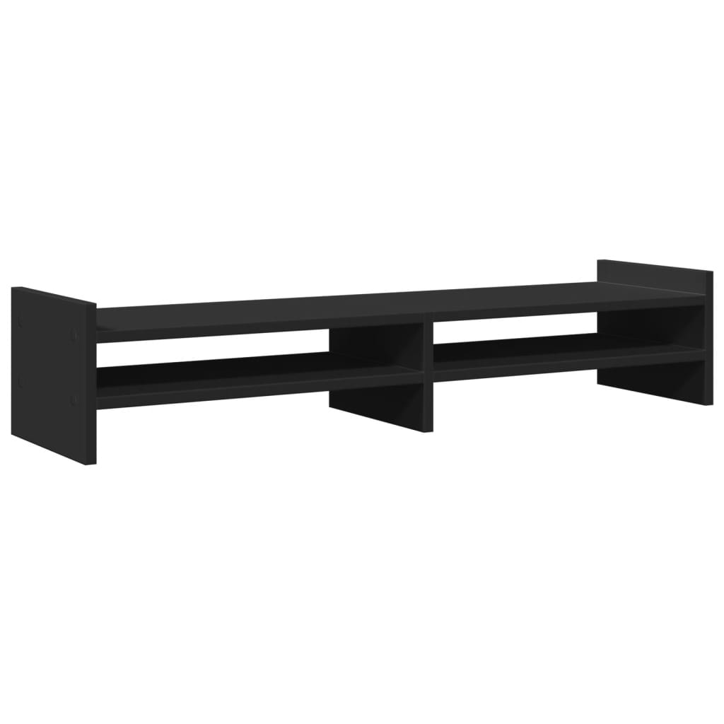 Vidaxl Monitor Standard 100x27x20 cm verarbeitetes Holzschwarz
