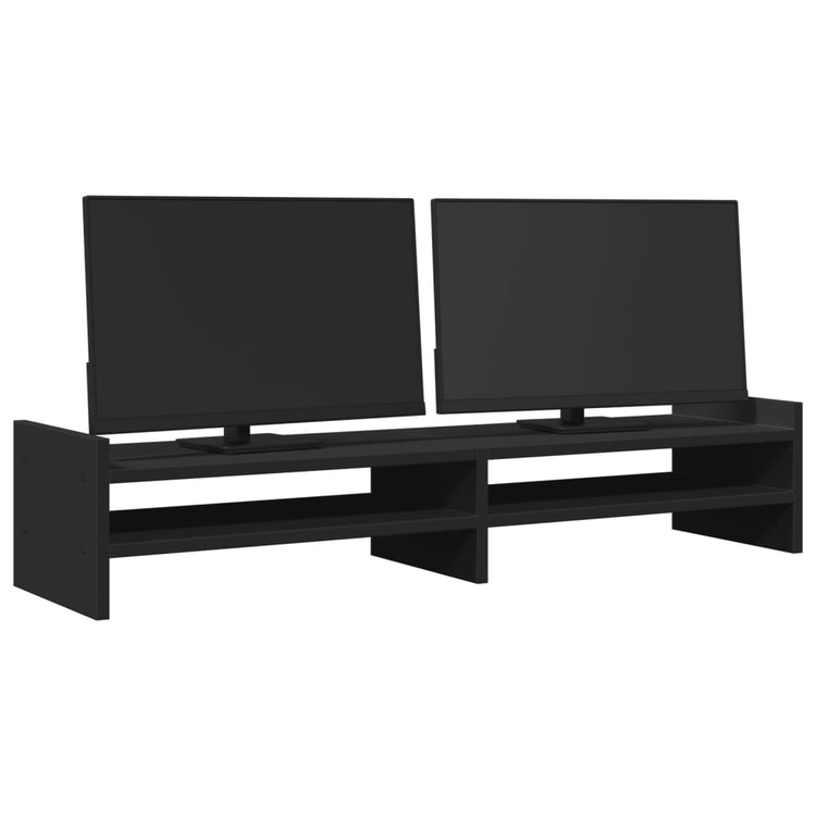 Vidaxl Monitor Standard 100x27x20 cm verarbeitetes Holzschwarz