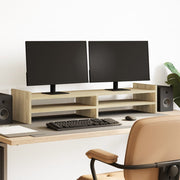 Vidaxl Monitor Standard 100x27x20 cm verarbeitetes Holz Sonoma Eiche farbig - afbeelding 1