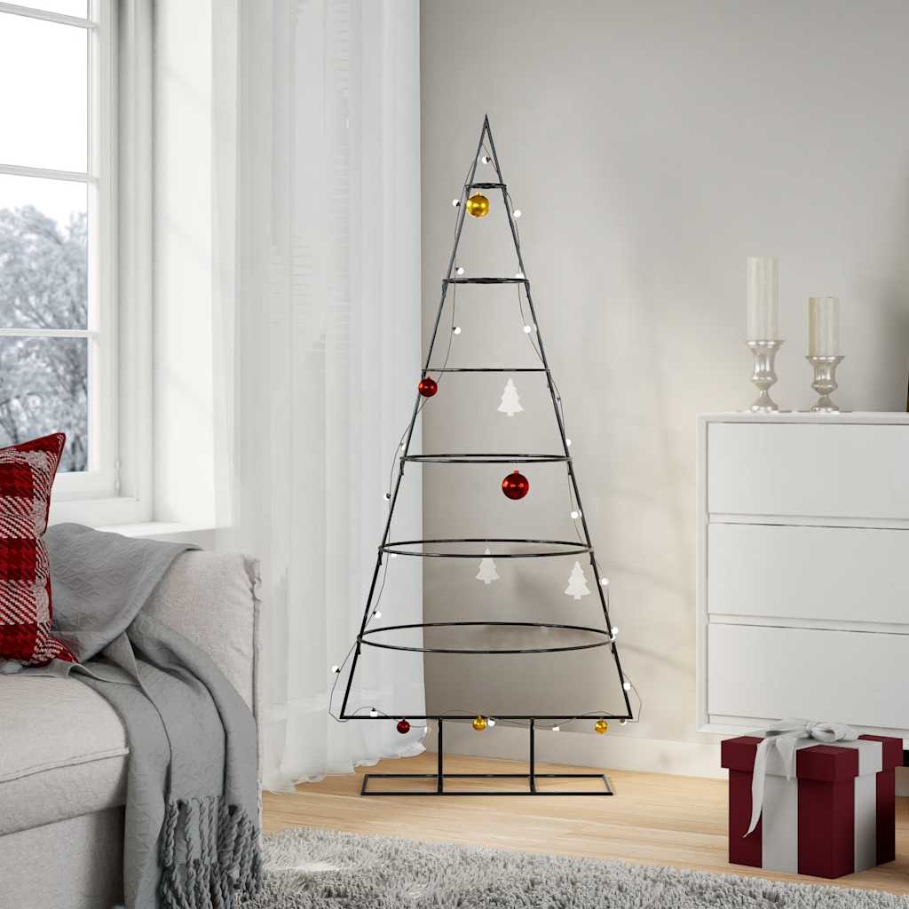 VidaXL Weihnachtsdekoration Weihnachtsbaum 150 cm Metall Schwarz