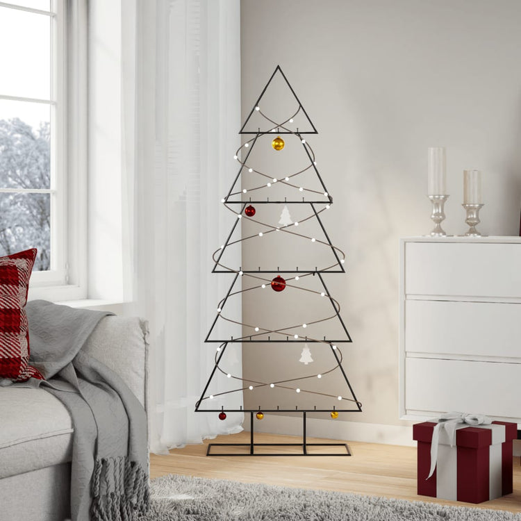 VidaXL Weihnachtsdekoration Weihnachtsbaum 150 cm Metall Schwarz