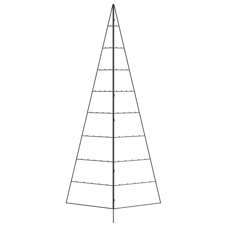 VidaXL Weihnachtsdekoration Weihnachtsbaum 210 cm Metall Schwarz