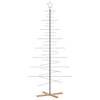 Vidaxx Weihnachtsdekoration Weihnachtsbaum mit Holzsockel 210 cm Metall Schwarz