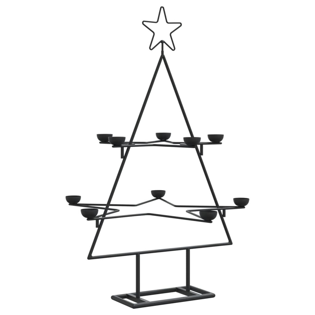 Vidaxl Weihnachtsdekoration Weihnachtsbaum 75 cm Metall Schwarz