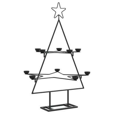 Vidaxl Weihnachtsdekoration Weihnachtsbaum 75 cm Metall Schwarz