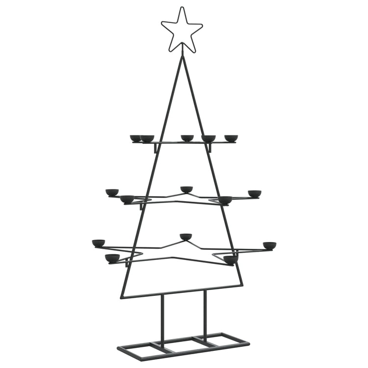 Vidaxl Weihnachtsdekoration Weihnachtsbaum 105 cm Metall Schwarz
