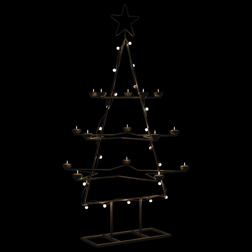 Vidaxl Weihnachtsdekoration Weihnachtsbaum 105 cm Metall Schwarz