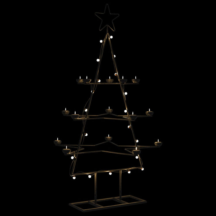 Vidaxl Weihnachtsdekoration Weihnachtsbaum 105 cm Metall Schwarz