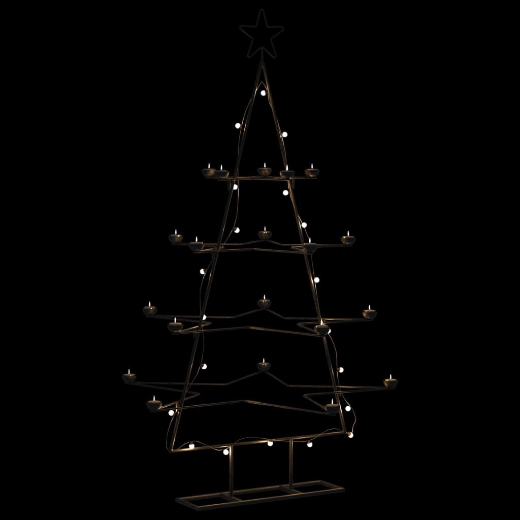 Vidaxl Weihnachtsdekoration Weihnachtsbaum 140 cm Metall Schwarz