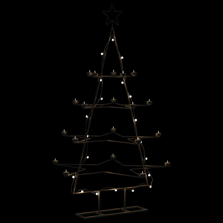 Vidaxl Weihnachtsdekoration Weihnachtsbaum 140 cm Metall Schwarz