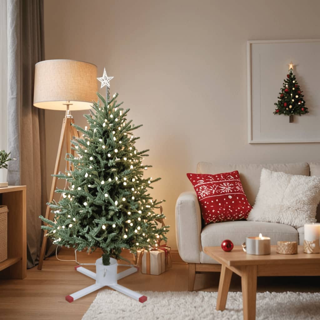 Vidaxl Weihnachtsbaumständer 61x61x15,5 cm Weiß