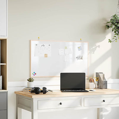 Magnetisches Whiteboard von Vidaxx mit Rahmen aus massivem Kiefernholz, 100 x 55 cm