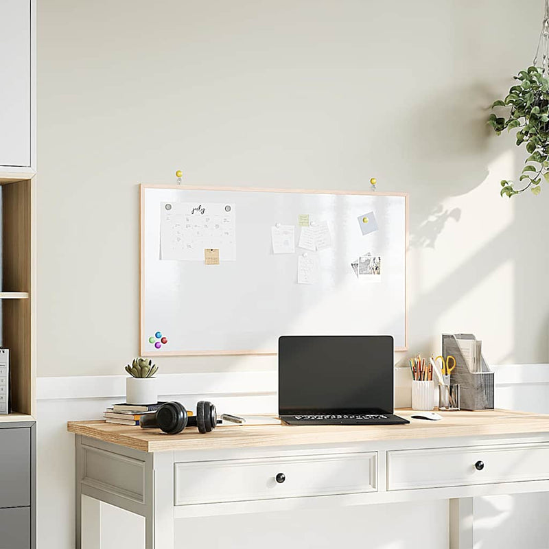 Magnetisches Whiteboard von Vidaxx mit Rahmen aus massivem Kiefernholz, 100 x 55 cm
