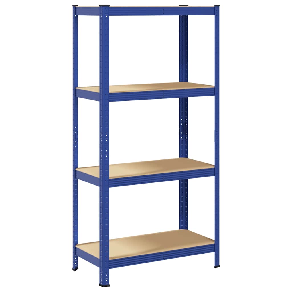 VIDAXL-LAGE RARK 4-Layer-Stahl und verarbeitetes Holzblau