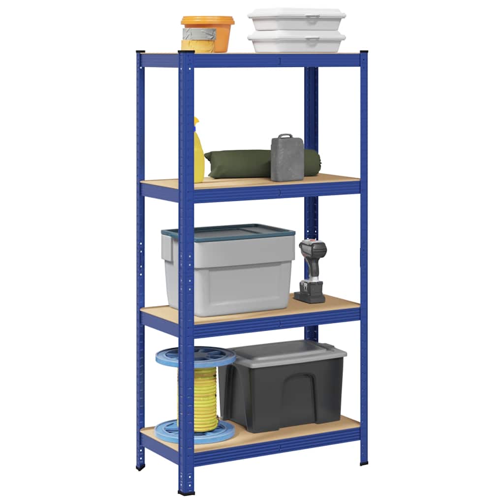 VIDAXL-LAGE RARK 4-Layer-Stahl und verarbeitetes Holzblau