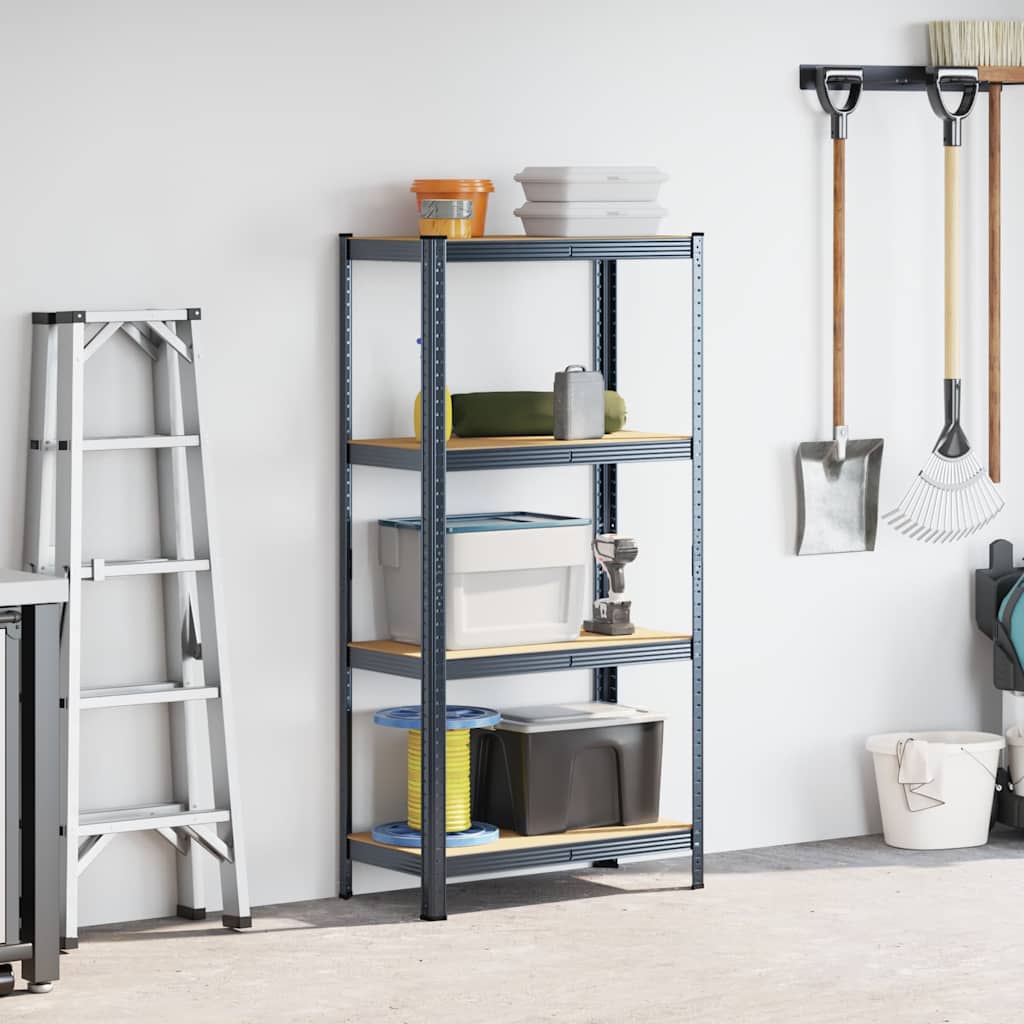 VIDAXL-LAGER RACK 4-LAYER-STAHL und PROCTIONED HOLTOR-Anthrazitfarbe