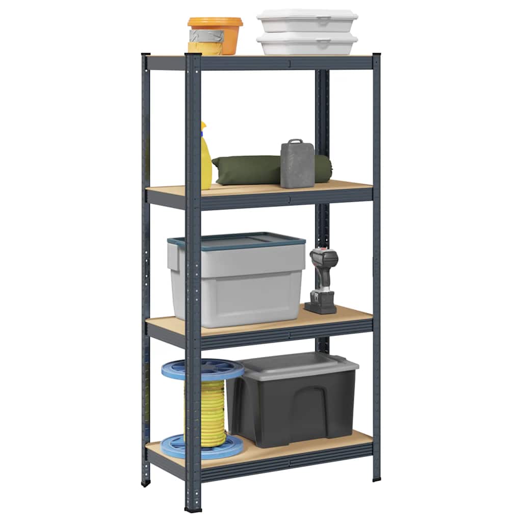 VIDAXL-LAGER RACK 4-LAYER-STAHL und PROCTIONED HOLTOR-Anthrazitfarbe