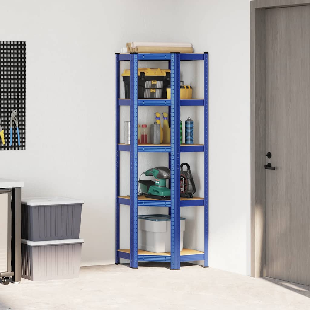 Vidaxl HoeKrek 5-Layer-Stahl und verarbeitetes Holzblau