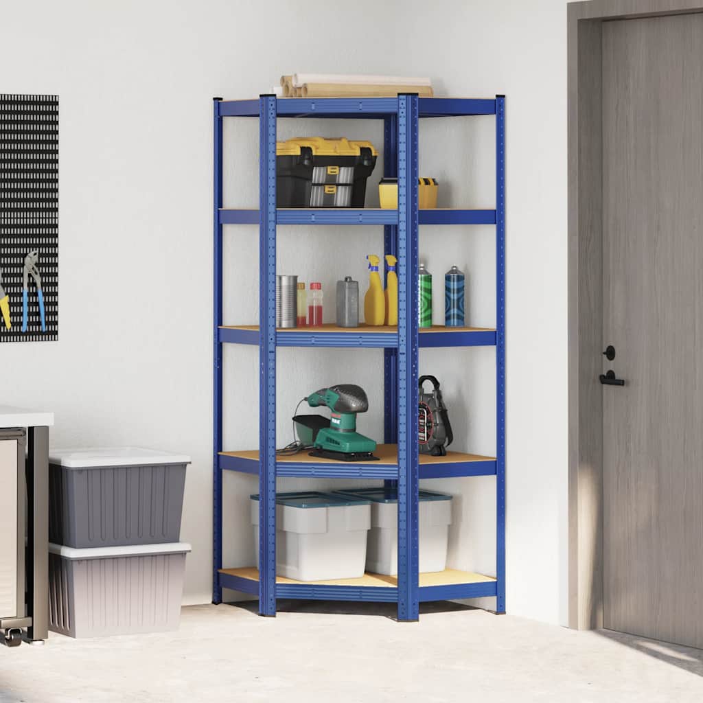 Vidaxl HoeKrek 5-Layer-Stahl und verarbeitetes Holzblau
