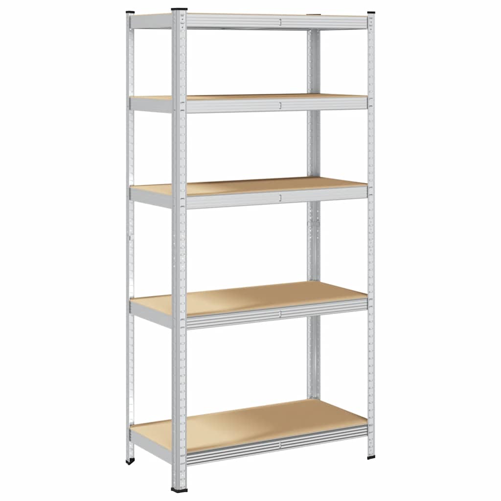 VIDAXL-LAGE RARK 5-layer Stahl und verarbeitetes Holzgrau