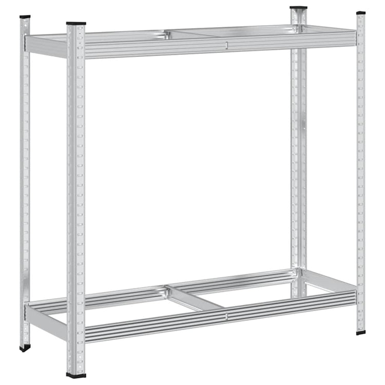 Vidaxl-Reifenregal 2-layer 110 x 40 x 109 cm Stahl Silberfarben