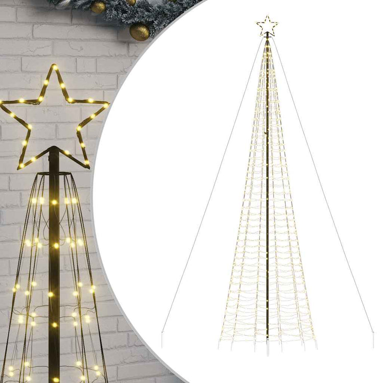 Vidaxl -LED -Weihnachtsbaum mit Spikes 1534 LEDs warmes Weiß 500 cm