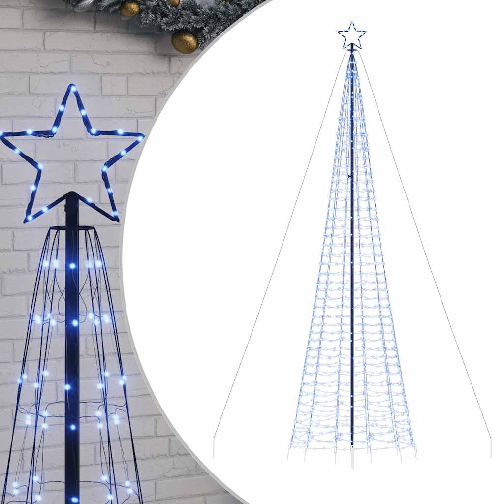 Vidaxl -LED -Weihnachtsbaum mit Spikes 1534 LEDs 500 cm blau
