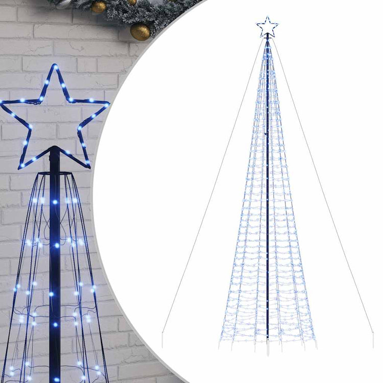 Vidaxl -LED -Weihnachtsbaum mit Spikes 1534 LEDs 500 cm blau