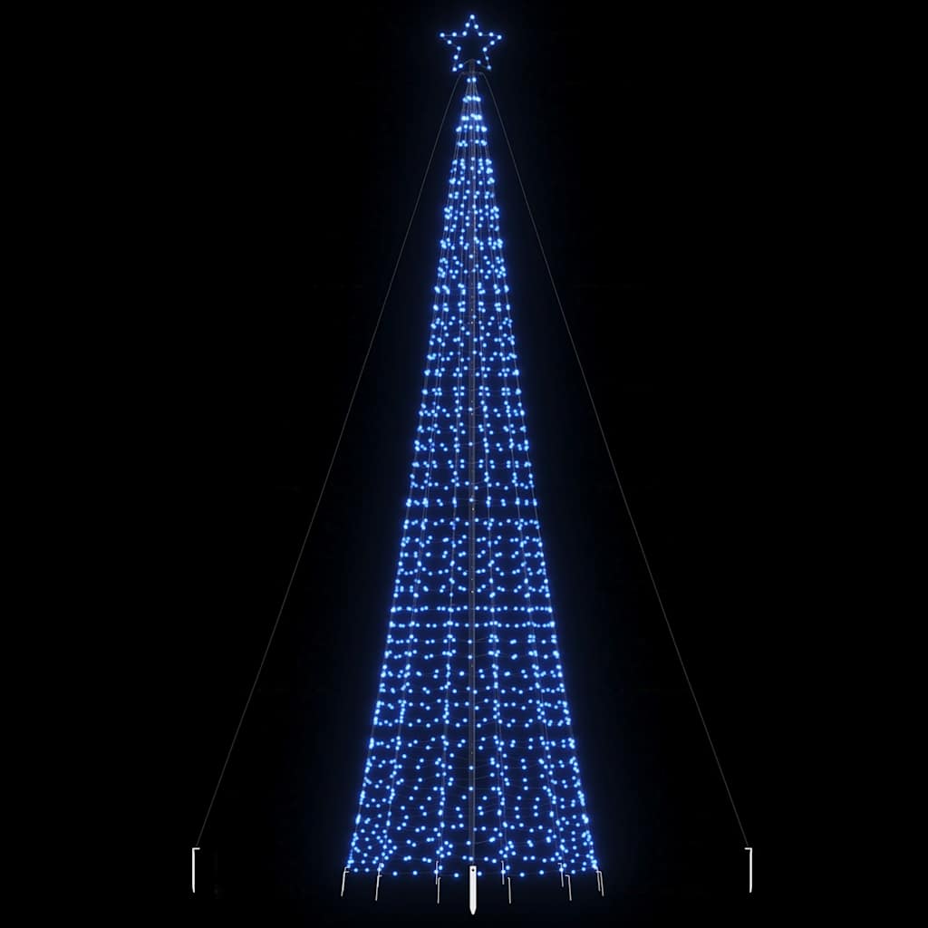 Vidaxl -LED -Weihnachtsbaum mit Spikes 1534 LEDs 500 cm blau