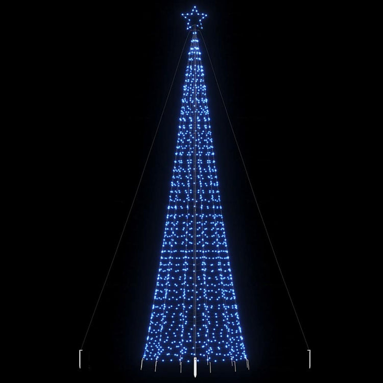 Vidaxl -LED -Weihnachtsbaum mit Spikes 1534 LEDs 500 cm blau