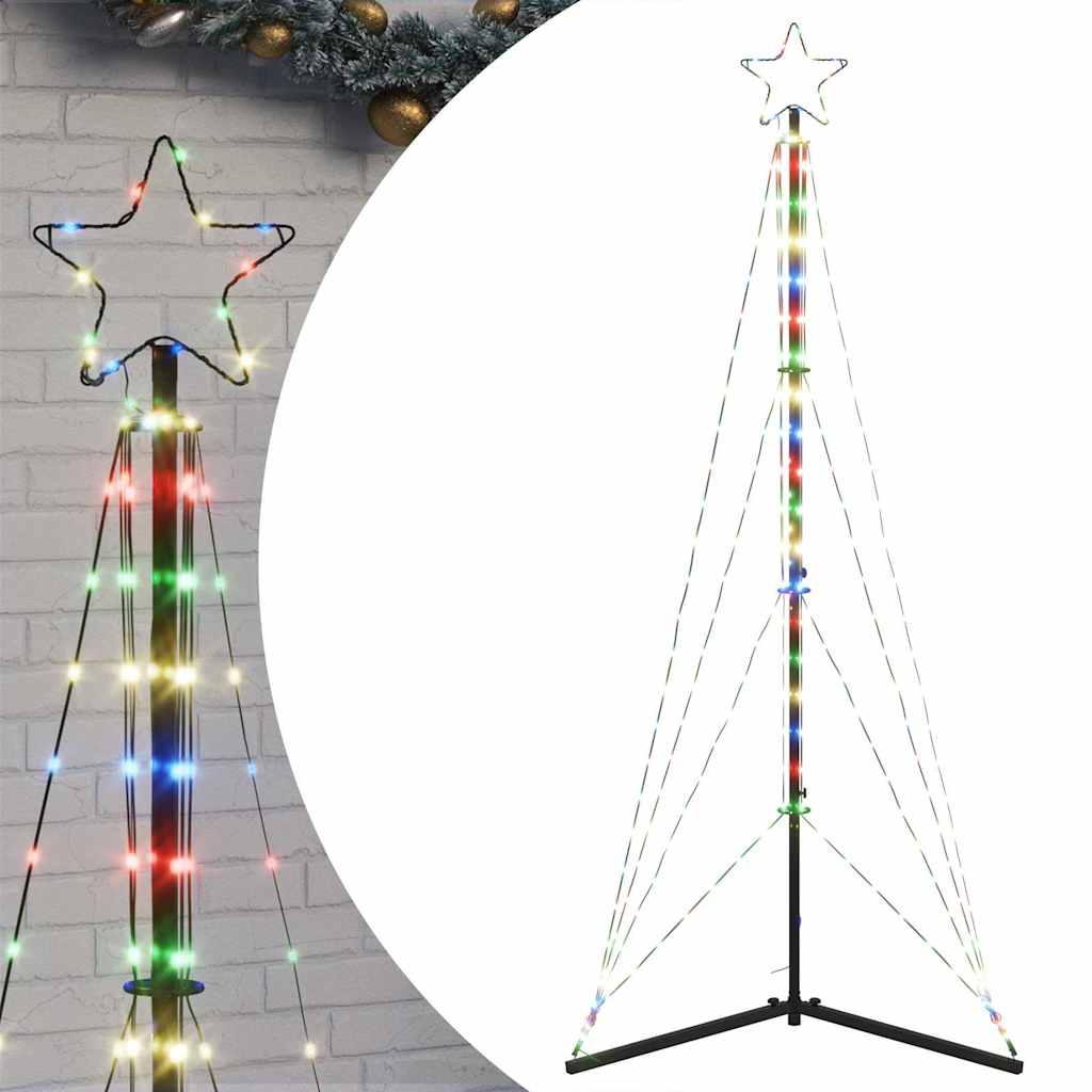 VIDAXL LED Weihnachtsbaum 363 LEDs Bunt 182 cm
