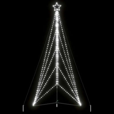 VIDAXL LED Weihnachtsbaum 615 LEDs kalt weiß 404,5 cm