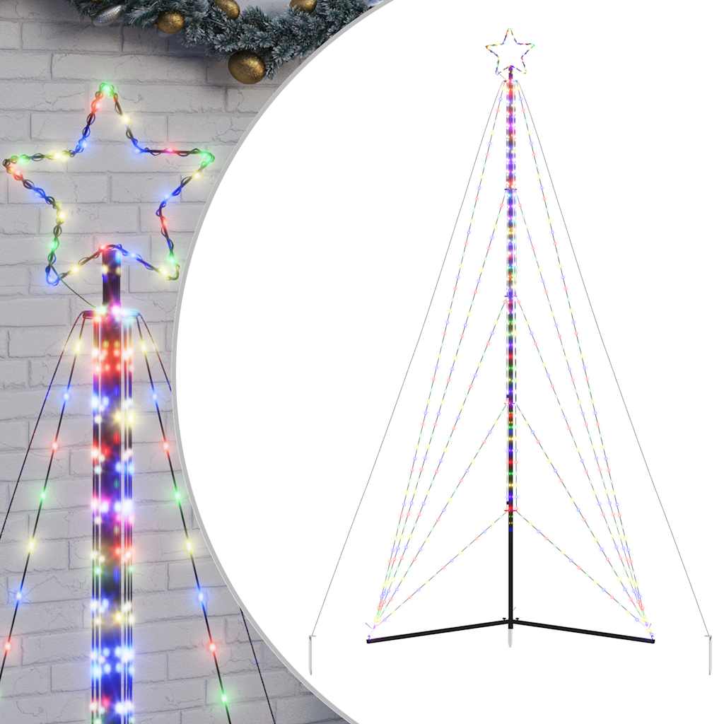 VIDAXL LED Weihnachtsbaum 615 LEDs Bunt 404,5 cm