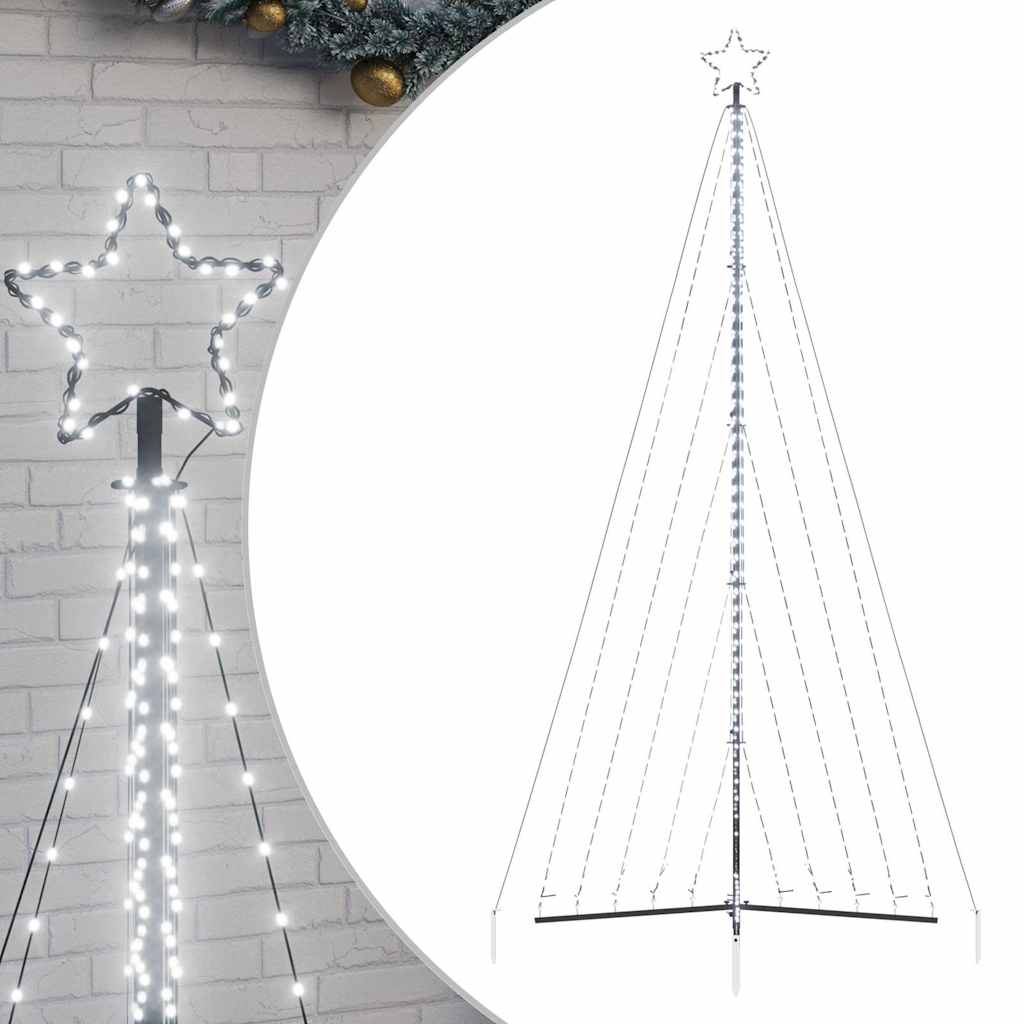 VIDAXL LED Weihnachtsbaum 570 LEDs kalt weiß 399 cm