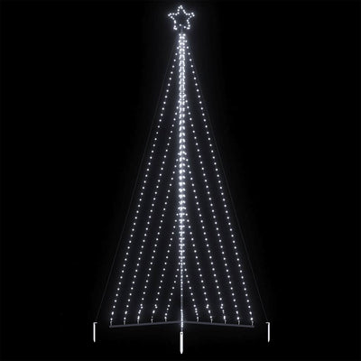 VIDAXL LED Weihnachtsbaum 570 LEDs kalt weiß 399 cm