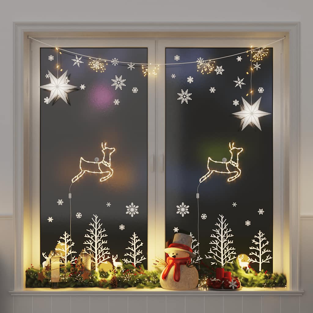Vidaxl Weihnachtsbeleuchtung Rendier Silhouette 2 ST 35 LEDs warm Weiß